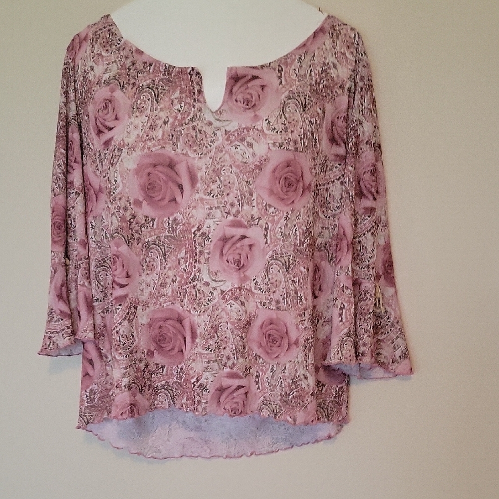 Chic Pink Blouse with Elegant Design
